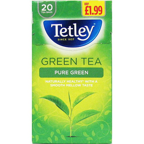 Tetley Pure Green 20 Green Tea 40g (Case of 4) Tetley