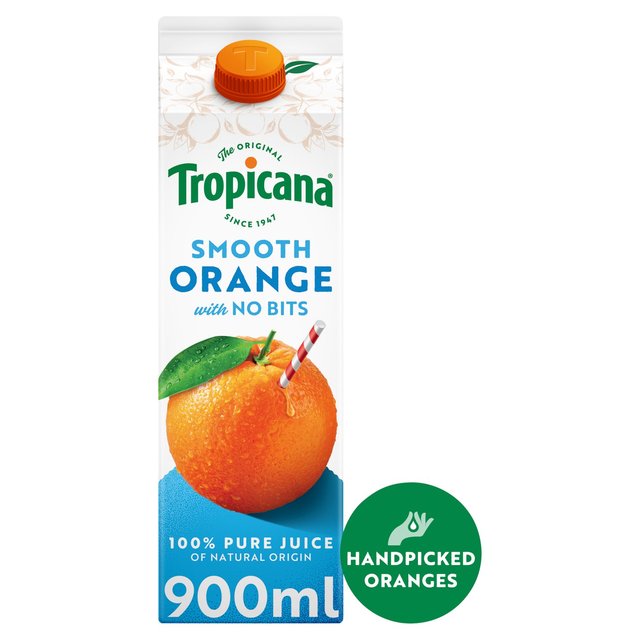 Tropicana Smooth Orange Juice 850ml, Case of 6 Tropicana