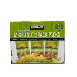 Kirkland Signature Unsalted Mixed Nut Snack Packs, 21 x 45g Kirkland Signature