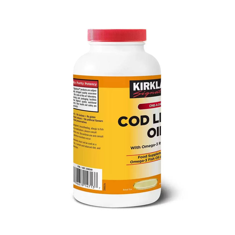 Kirkland Signature Cod Liver Oil + Omega 3 1150mg, 2 x 200 Count Kirkland Signature