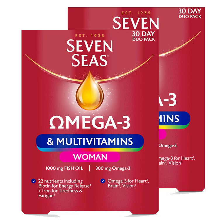 Seven Seas Omega 3 Multivitamins Woman, 2 x 60 Count Seven Seas