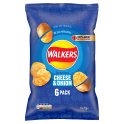 Walkers Cheese & Onion Multipack Crisps 6x25g (Case of 18) Walkers