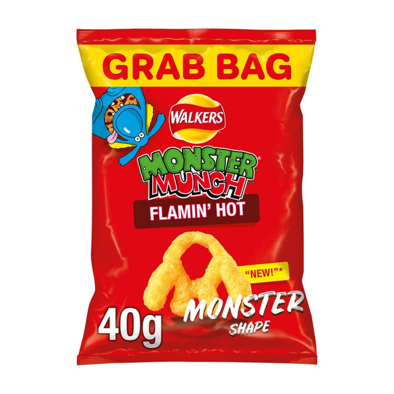 Walkers Monster Munch Sweet & Spicy Snacks Crisps 40g (Case of 30) Walkers