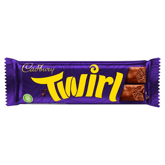 Cadbury Twirl Chocolate Bar 43g, Case of 48 Cadbury