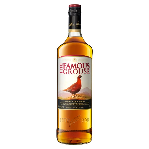 The Famous Grouse Finest Blended Scotch Whisky 1 Litre, Case of 6 The Famous Grouse