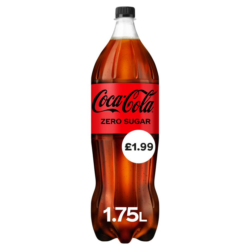 Coca-Cola Zero Sugar 1.75L [PM £1.99 ], Case of 6 Coca-Cola