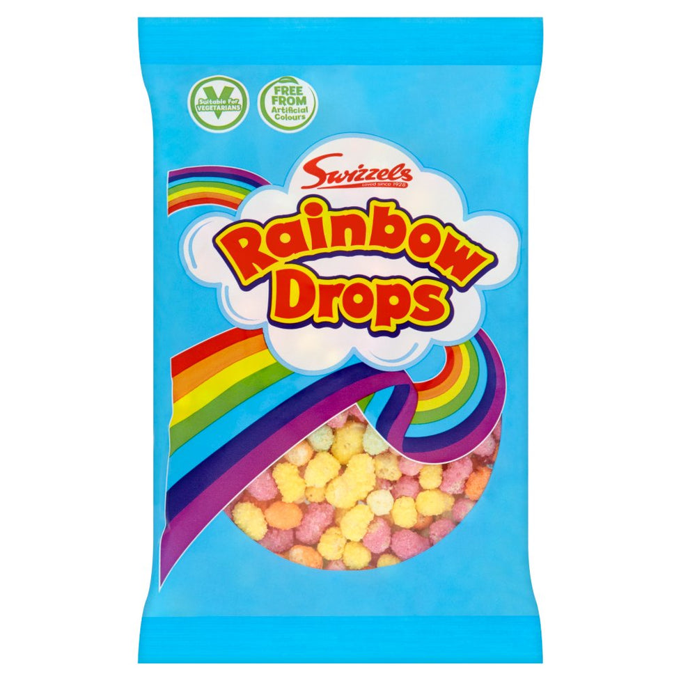 Swizzels Rainbow Drops 32g, Case of 24 Swizzels