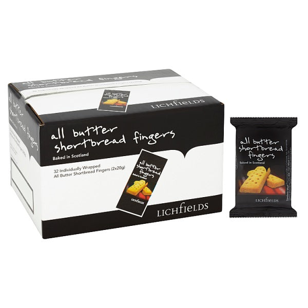 Lichfields All Butter Shortbread Fingers 40g, Case of 32 Lichfields