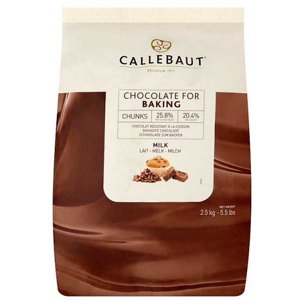 Callebaut Milk Chocolate Baking Chunks 2.5kg British Hypermarket-uk Callebaut