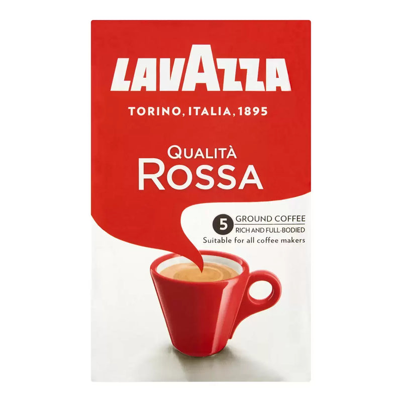 Lavazza Qualita Rossa Ground Coffee, 6 x 500g Coffee