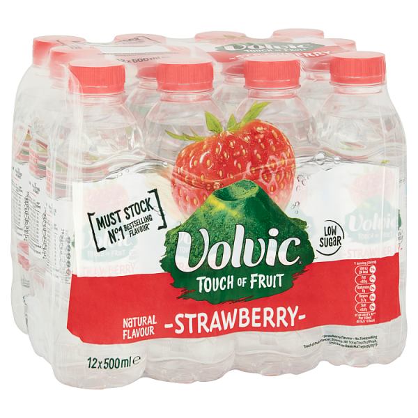 Volvic TOF Strawberry, Case of 12 Volvic