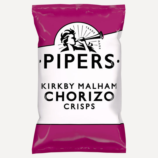 Pipers Kirkby Malham Chorizo Crisps 40g, Case of 24 Pipers