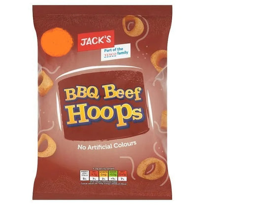 Jack's BBQ Beef Hoops 70g [PM 75p 2 for £1.25 ], Case of 16 Jack's