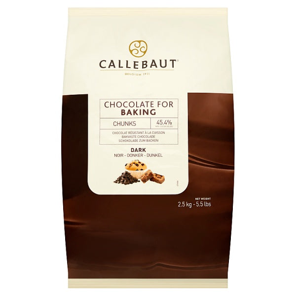 Callebaut Chocolate for Baking Chunks Dark 2.5kg Callebaut